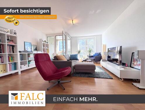 Wohnzimmer 1 - Top-Lage in Bonn-Altstadt: Moderne 3-Zimmer-Wohnung mit Stellplatz