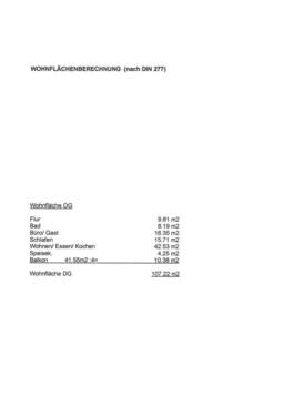 Wohnflächenberechnung - 