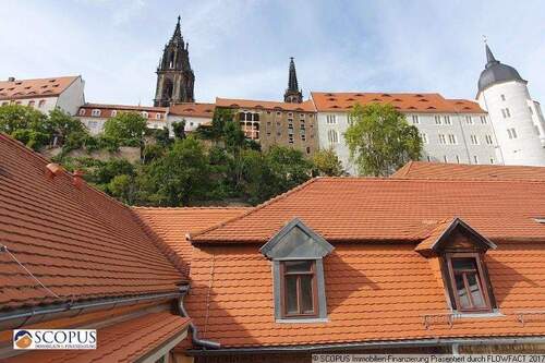 Blick von der Dachterrasse zur Albrechtsburg - 2 Zimmer Etagenwohnung zur Miete in Meißen