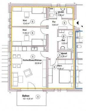 Wohnung Nr.6 - 4 Zimmer Etagenwohnung zur Miete in Waldkirchen