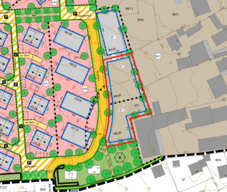 Ausschnitt B-Plan - Grundstück zum Kaufen in Haimhausen