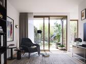 Wohnzimmer EG_Terasse.jpg - Etagenwohnung mit 45,00 m² in Potsdam zum Kaufen