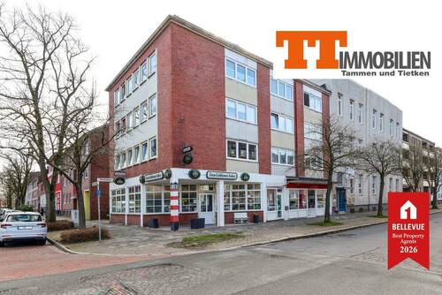Außenansicht - TT bietet an: Helle und renovierte 3-Zimmer-Wohnung in zentraler Lage direkt am Kurpark von Wilhelmshaven!
