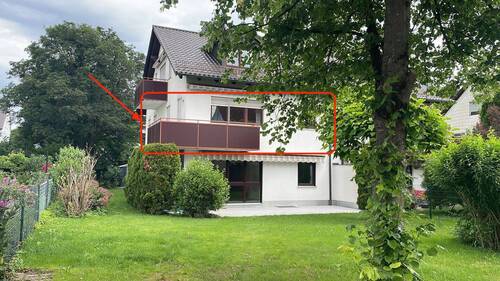 Außenansicht - Voll Möbilierte und helle Wohnung 3-Zimmer mit Balkon 