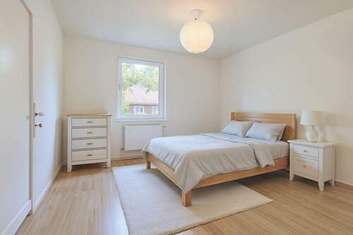 Schlafzimmer, Skandinavisch - (KI generiert) - Etagenwohnung mit 60,00 m² in Hamburg zum Kaufen