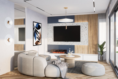 Wohnzimmer - Terrassenwohnung mit 94,90 m&sup2; in Okrug Donji zum Kaufen