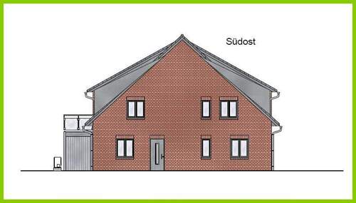 Ansicht Südost - Etagenwohnung mit 75,20 m² in Nottensdorf zur Miete