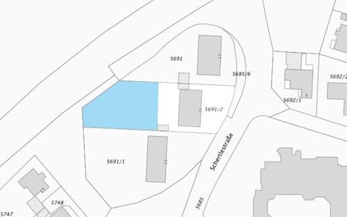 Lageplan neu - Großzügiges Baugrundstück mit flexibler Gestaltungsmöglichkeit in Villingen