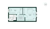 Grundriss des Obergeschosses des Reihenhaus im Qua - 