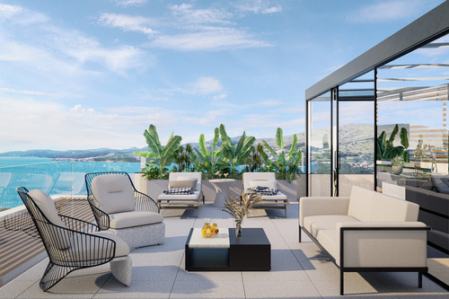 Dachterrasse - Terrasse zum Träumen, Meer zum Greifen - Palatium Solis vereint Architektur und Lage in Trogir