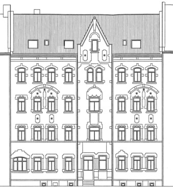Straßenfassade - 