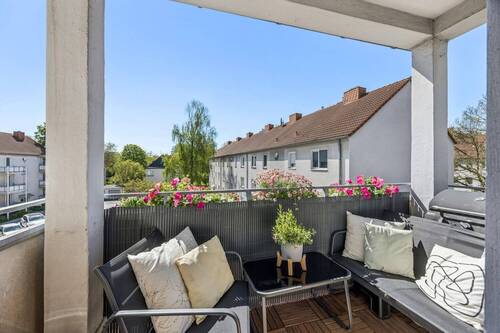 Balkon - Etagenwohnung mit 59,00 m&sup2; in Düsseldorf / Holthausen zum Kaufen