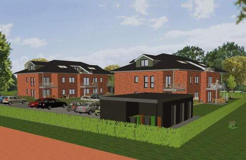 Seitenansicht - WTM-Leerhafe: Schicke Neubau- Eigentumswohnung im Erdgeschoss zum Kauf