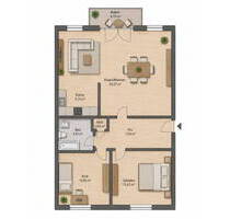 Wunderschön geschnittene 2,5-Zimmer-Wohnung mit französischem Balkon in Bad Soden-Salmünster.