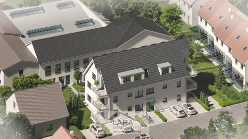 MFH Straßenansicht Vogelperspektive - 4 Zimmer Etagenwohnung zum Kaufen in Bielefeld / Brackwede