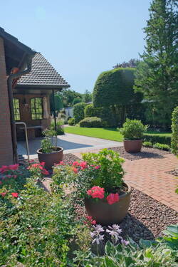 Blick zur überdachten Terrasse - 