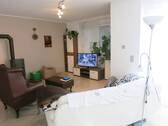 Wohnzimmer mit Schwedenofen - 4 Zimmer Etagenwohnung zur Miete in Ballendorf