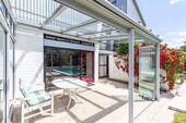 Überdachte Terrasse - Doppelhaushälfte mit 111,00 m² in Berlin zum Kaufen