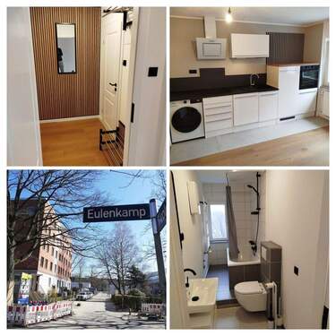 Bild 1 - 1,5 Zi. Saniert, Erstbezug, v. priv. EBK, Vollbad, ruhige Lage, frei Lieferbar,U-Bahn 5min, Wandsbek