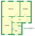 Grundriss - Etagenwohnung mit 52,00 m&sup2; in Riesa zur Miete