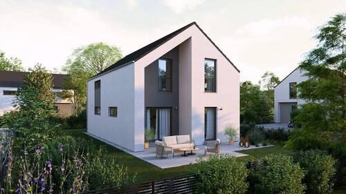 Ansicht Garten Satteldach - ARCHITEKTUR MIT WEITBLICK - 344.000,00 EUR Kaufpreis, ca.  148,00 m² Wohnfläche