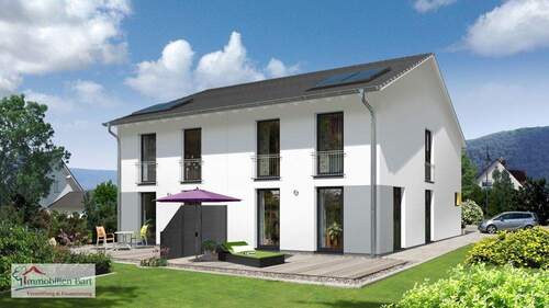 Beispielbild Terrasse - GRENZE L-REMICH: MASSIVER NEUBAU DOPPELHAUSHÄLFTE MIT GRUNDSTÜCK!