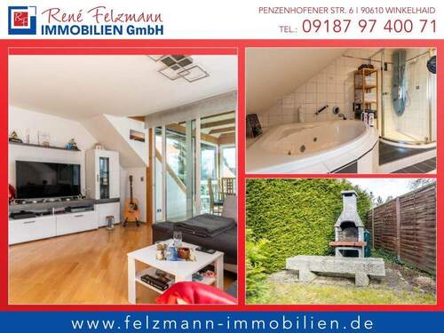 RF-1363 4 Zimmerwohnung mit Gartenanteil - Familienwohnung mit Wintergarten und Gartenanteil