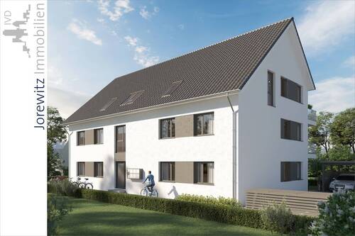 001 - Nordansicht - Modernes 6-Familienhaus als KfW-Effizienzhaus 40 QNG in ruhiger Lage von Bielefeld-Brackwede