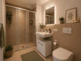 Bad 1 mit Walk In Dusche - 