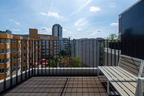 Balkon Ausblick vom Schlafzimmer aus - 