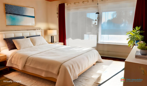 KI - Schlafzimmer mit Zugang zum Balkon - 