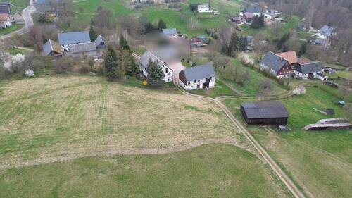Luftbild Weg zum Wohnhaus - 
