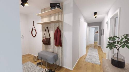 Moderner Eingangsbereich - Etagenwohnung mit 93,10 m&sup2; in Zossen zum Kaufen