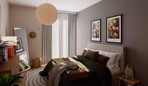 Im komfortablen Schlafzimmer können Sie sich beste - Etagenwohnung mit 75,90 m&sup2; in Hasloh zum Kaufen