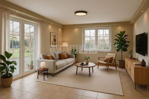 Wohnzimmer - KI - 5 Zimmer Einfamilienhaus in Berlin
