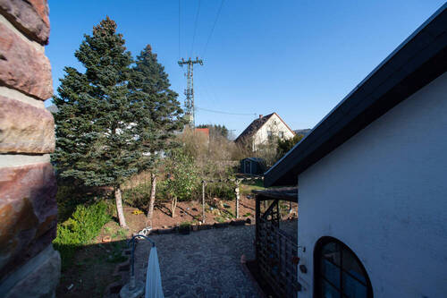 Blick von oben in den Garten - 