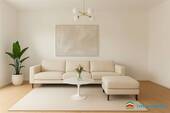 Wohnzimmer - virtually staged - PERFEKT MODERNISIERTE 2,5-ZIMMER-WOHNUNG MIT BALKON & TG-STELLPLATZ IN RUHIGER LAGE