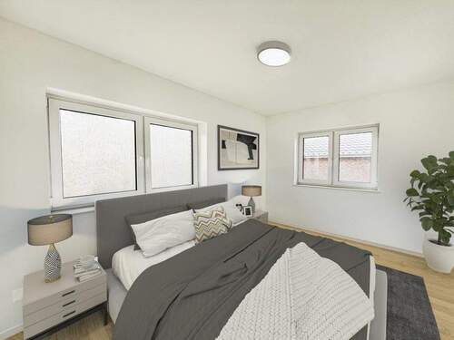 Schlafzimmer OG - Digitales Staging - 