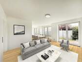 Wohn- und Esszimmer - Digitales Staging - 