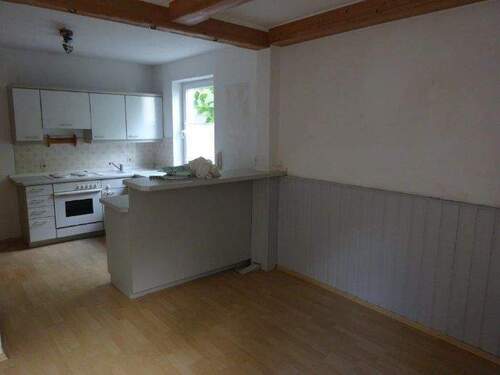 Küche mit Esszimmer - 3 Zimmer Terrassenwohnung zur Miete in Hebertsfelden