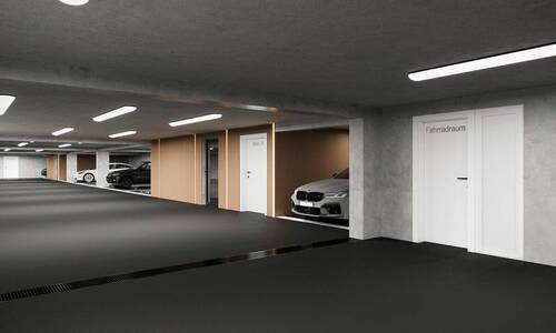 Illustration der Tiefgarage - 