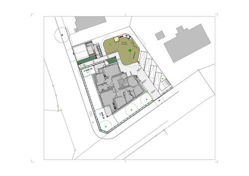 Lageplan mit Gartenanteile - 6 Zimmer Etagenwohnung in Dresden