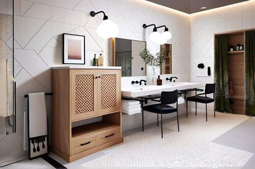 Salon - Visualisierung - Irlbach: Wohnen und Arbeiten unter einem Dach in Ortsrandlage