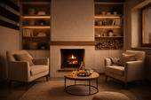 Einrichtungsbeispiel Kaminecke - 