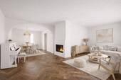 Visualisierung Wohnzimmer - 4 Zimmer Einfamilienhaus zum Kaufen in Neu-Isenburg