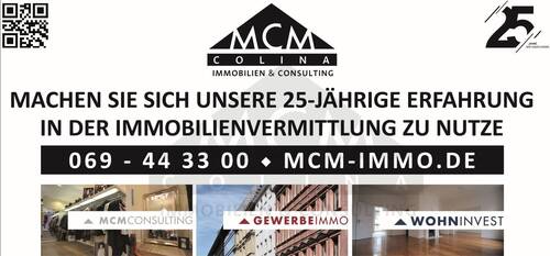 25 Jahre MCM - Gewerbeobjekt (Büro, Produktion, Verkauf) in Frankfurt am Main zur Miete
