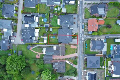 Aufsicht Umgebung umrandet - 4 Zimmer Doppelhaushälfte in Ochtrup