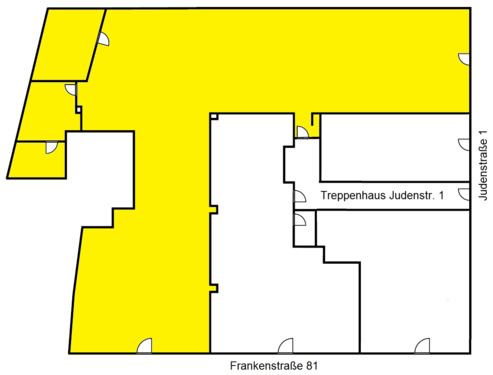 Gewerbe Frankenstr. 81 Judenstr. 1 GELBE MARKIERUN - 2 Zimmer Büro in Stralsund