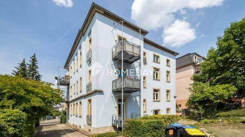 Außenansicht 2 - Sonnig, gepflegt, solide - 2-Zimmer-Wohnung mit Balkon und Stellplatz in bester Lage