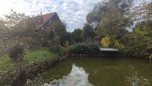 Haus mit Badeteich - Großzügiges Anwesen im Naturpark Schwäbisch-Fränkischer Wald, Wander- und Erholungsgebiet